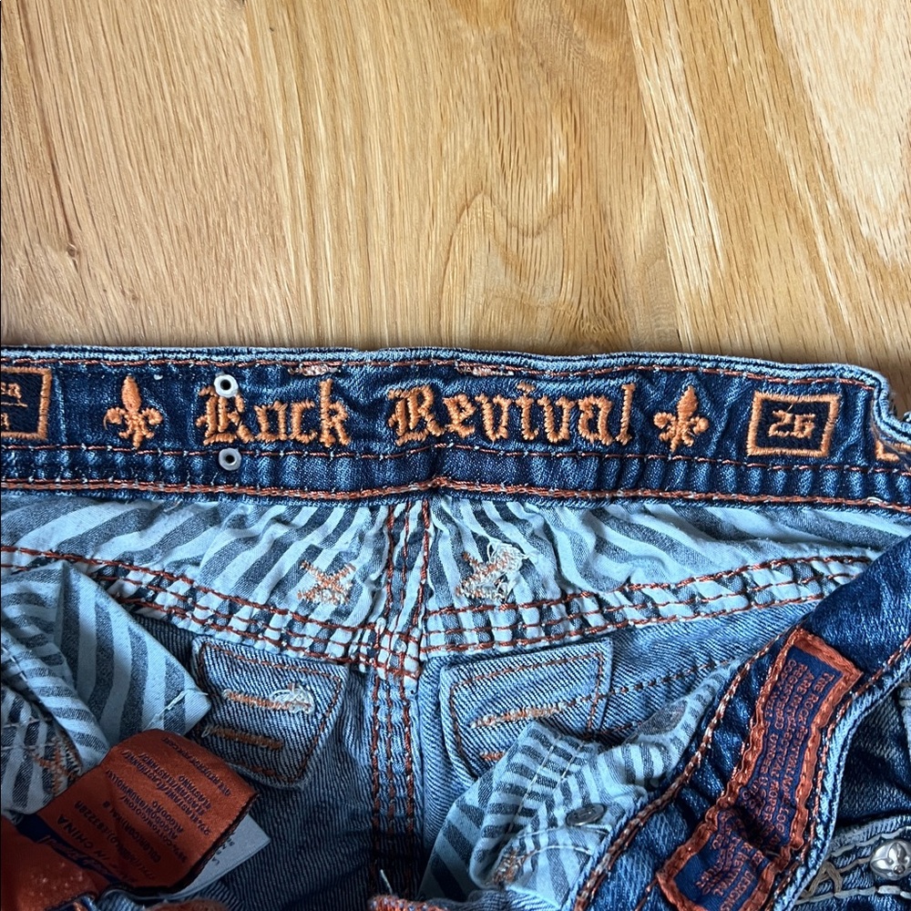 Women’s Rock Revival Buckle Exclusive Fleur De Lis Bootcut Jeans - Size 26 - Picture 3 of 12